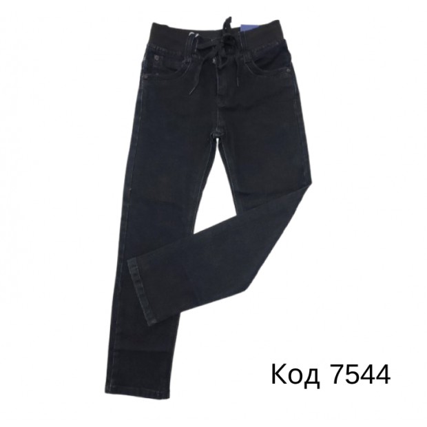Ch Штани для хлопчика ДЖИНС Taurus А-827 чорний  98-128 6 шт