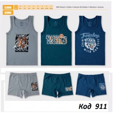 BR Набір білизни для хлопчика(майка+боксери) 2390/3390       06,07  6(3)шт.