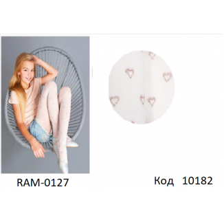 YO Колготки капронові  RAM-0127  (Сердечка Блискучі) мікрофібра 40 DEN  116-122/140-146  1 шт