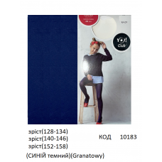 YO Колготки капронові RAM-0009  мікрофібра без малюнку  40 DEN СИНІЙ  104-110/152-158   1 шт