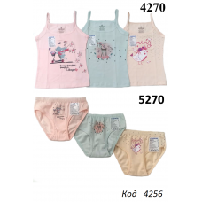 BR Набір білизни для дівчинки(майка+ТРУСИ) 4270/5270   6(3) шт.