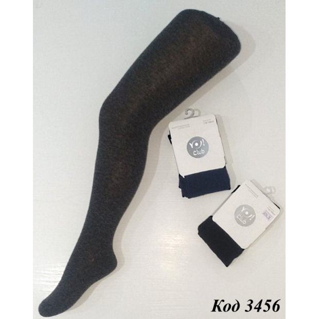 YO Колготки бавовняні  RAB-0037  ОДНОТОННІ 116-122//140-146  3шт