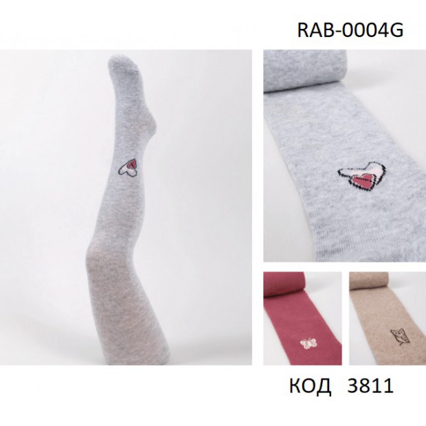 YO Колготки бавовняні для дівчинки RAB-0004G  КОЛЬОРОВІ   3 шт