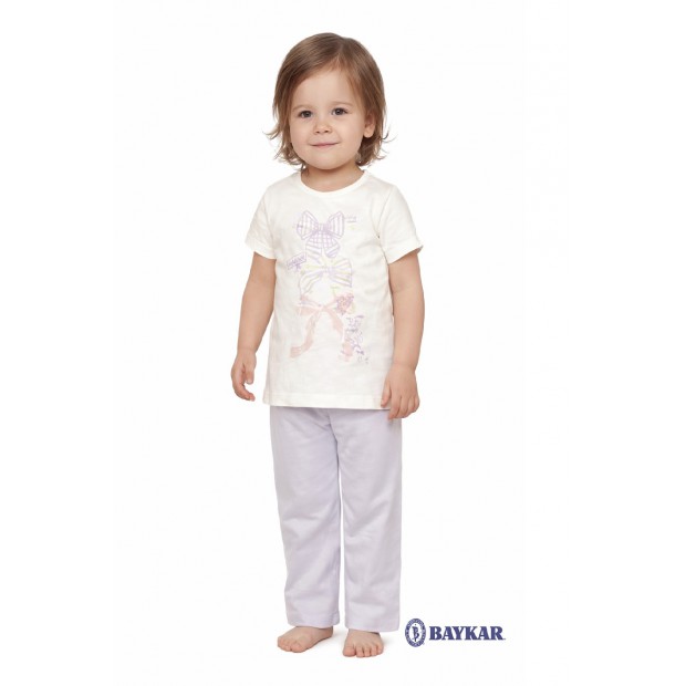 BR Костюм для дівчинки 01-02 (футболка+штани)  9328    01,02   SOMON(209)персик 1шт.