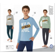 BR Піжама для хлопчика 12,13,14 стрейч/бавовна  9657    12,13,14  3 шт.