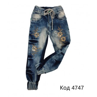 Tr Штани для дівчинки  ДЖИНС Kroush 7545 65-90 6 шт