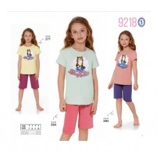 BR Костюм для дівчинки 07-10 (футболка+бриджі)  9218    7-10  4шт.