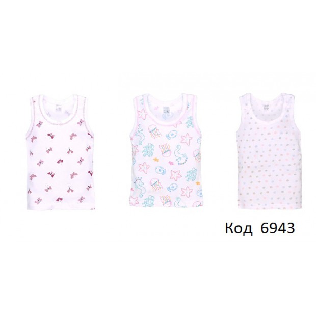 ТТ Майка рібана для дівчинки 2505228    092-122   3шт.