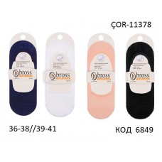 Bross Сліди жіночі ÇOR-11378 ОДНОТОН Мікс  36-40  12(3) шт.