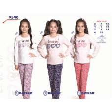 BR Піжама для дівчинки 03-06 стрейч/бавовна  9340    3-6  4 шт.