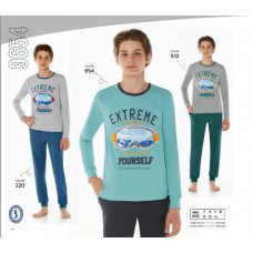 BR Піжама для хлопчика 12,13,14 стрейч/бавовна  9654    12,13,14  3 шт.