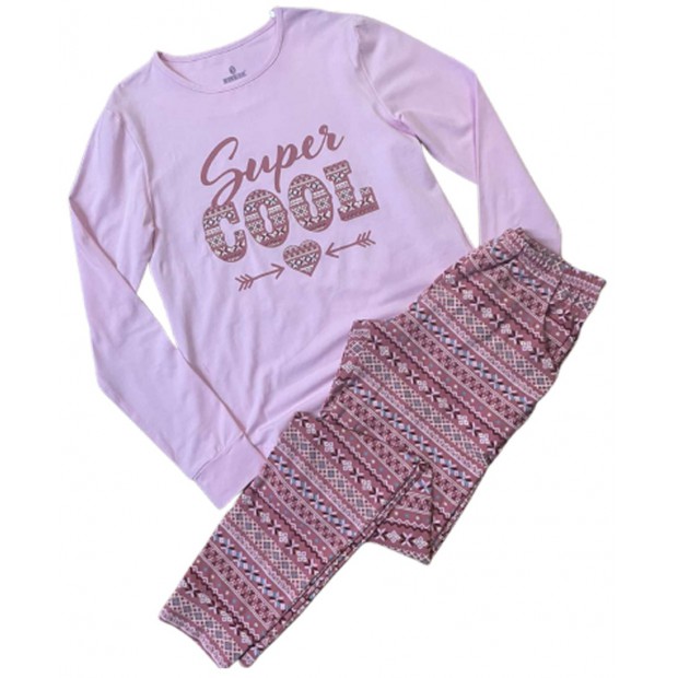 BR Піжама для дівчинки 12,13,14 стрейч/бавовна  9151    ACIK LILA(116)бузок 1 шт.