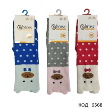 Bross Підколенки бавовняні для дівчинки. 3D 17653  12(3) шт.