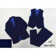 Suzie Костюм шкільний для хлопчика  ТАРАС  СИНІЙ/ЧОРНИЙ  однотонний 128-146  5(3) шт