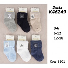 ArtiKatamino Шкарпетки бавовняні для хлопчика ясельні НАШИВКА К46249  МІКС  12(3)шт.