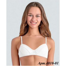 BR Бюстгальтер для дівчинки 4010,01   БІЛИЙ 6(3) шт.