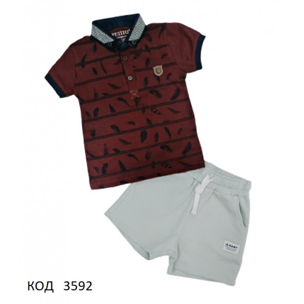Ukr Коcтюм для хлопчика  Футболка + шорти 92-110  4шт.