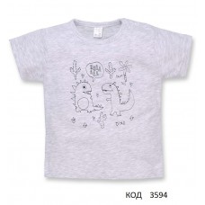 ТТ Футболка для хлопчика кулір 0601301 дракон однотон  92-110   4шт