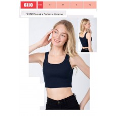 BR  Топ для дівчинки подовженний РУБЧИК 6110,02  ЧОРНИЙ   ПІДЛІТОК S/M/L/XL   6(3) шт.