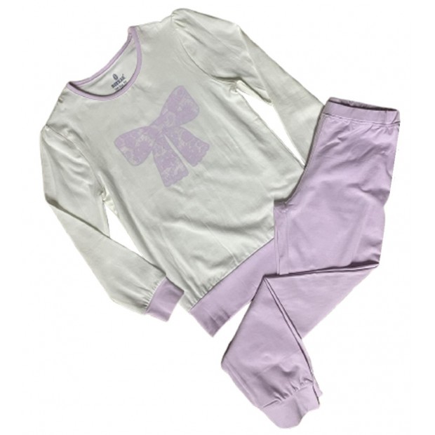 BR Піжама для дівчинки 07-10 стрейч/бавовна  9005    KREM(208,108)молочний 1шт.