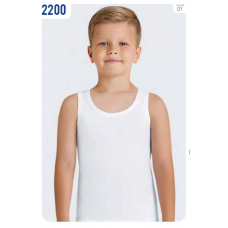 BR  Майка для хлопчика 2200,01  БІЛИЙ   06,07   6(3) шт