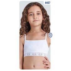 BR Топ для дівчинки 4467,01   БІЛИЙ  06,07.  12(3) шт.