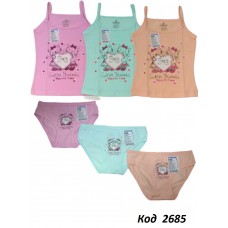 BR Набір білизни для дівчинки(майка+ТРУСИ) 4596/5596      6(3)шт.