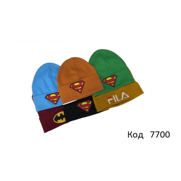 Ukr Шапка для хлопчика РУБЧИК  відворот ВИШИВКА 52-54р. 4 шт