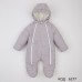 ЛяЛя Комбінезон плащівка (синтепух 200г/кв.м) УНІ   8ПЛ084 (3-20)  СІРИЙ  62,68,74  1 шт.