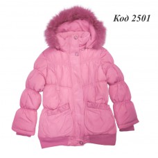 Ch Куртка зимова для дівчинки синтапон на флісі Magic 316,розовий. 116-134   4(1)шт