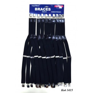 Topgal Підтяжки ПІДЛІТОК ЧОРНИЙ 10 шт