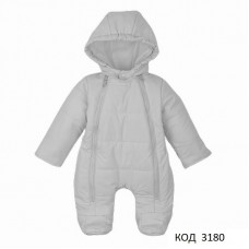 ЛяЛя Комбінезон плащівка (синтепух 200г/кв.м) УНІ   8ПЛ084 (3-12)  БІЛИЙ  62,68,74  1 шт.