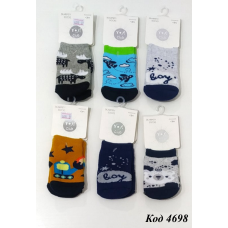 YO Шкарпетки махрові ясельні для хлопчика SKF-0002C МІКС кольорів.0-3,3-6,6-9  6(3)шт