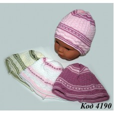 -- YO Шапка в'язана для дівчинки ZAK-06     10(5)шт