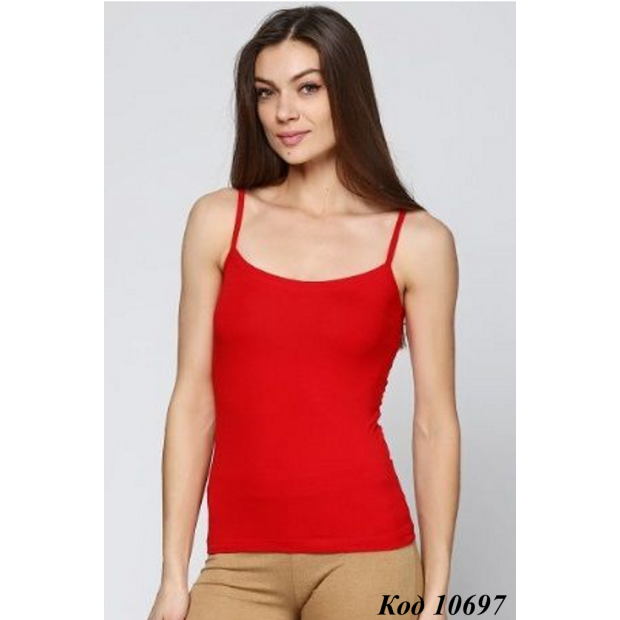 Jiber Майка тонкі брителі жіноча СТРЕЙЧ  671 KIRMISI (ЧЕРВОНИЙ)  S/M/LL  3(1)шт