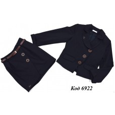 ,,Suzie122-152шерстьКОСТЮМ Піджак "Жаклін"(5423)+Спідниця чорний 122-152 6 шт