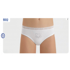 BR Труси для дівчинки 5512.01 БІЛИЙ    06.07   12 (6)шт