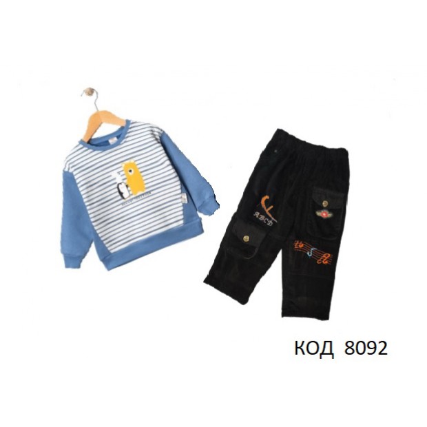 Tr Костюм для хлопчика начос (реглан+ штани вельвет начос )    092-104  4шт.