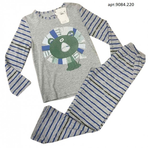 BR Піжама для хлопчика 07-10 стрейч/бавовна  9084    GRI MELANJ(220)сірий  1 шт.