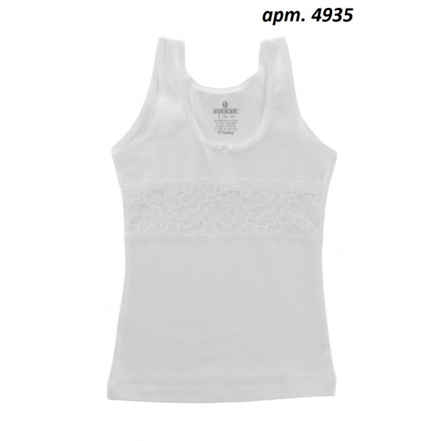 BR Майка для дівчинки 4935.01 БІЛИЙ    06,07  6(3) шт.