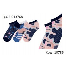 Bross Шкарпетки бавовняні жіночі короткі СІТКА ÇOR-013768 Мікс  36-40  12(3)шт.