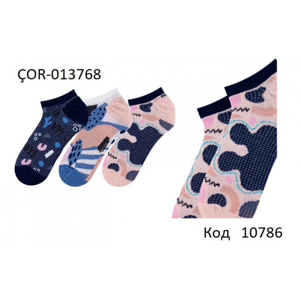 Bross Шкарпетки бавовняні жіночі короткі СІТКА ÇOR-013768 Мікс  36-40  12(3)шт.