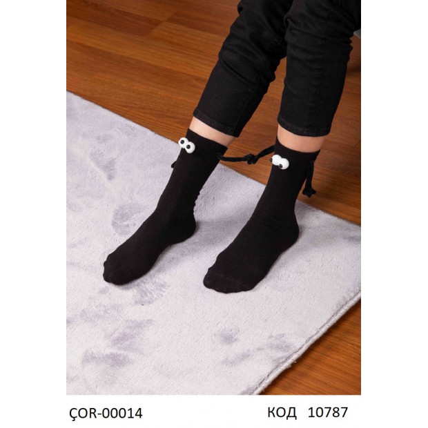 Bross Шкарпетки бавовняні жіночі з магнітиками ÇOR-00014 ЧОРНИЙ 36-40  12(3)шт.