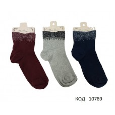 PierLone Шкарпетки бавовняні жіночі К-770 люрекс МІКС 35-40 12(3)шт