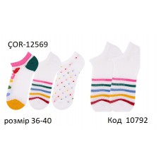 Bross Шкарпетки бавовняні жіночі короткі СІТКА ÇOR-12569 Мікс  36-40  12(3)шт.