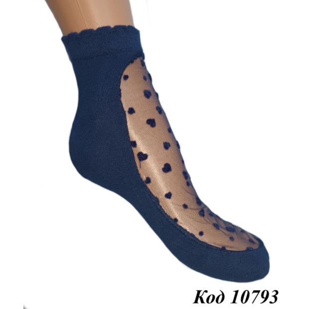 PierLone Шкарпетки жіночі МоноНИТКА сердечка  К-702  МІКС 35-40р. 12(3)шт