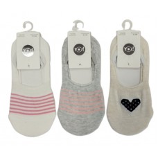 YO Сліди для дівчинки SKB-0095G    МІКС кольорів    31-34   6(3) шт