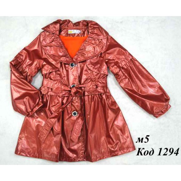 --Ch Плащ для дівчинки на трикотажі 7077  Yangguang  122-140 4 р.