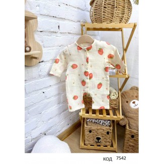 ББ Комбінезон відкриті ніжки МУСЛІН 56,62,68,74 малюнок  4шт.