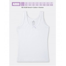 BR Майка для дівчинки 4203,01 БІЛИЙ    07   6(3) шт.